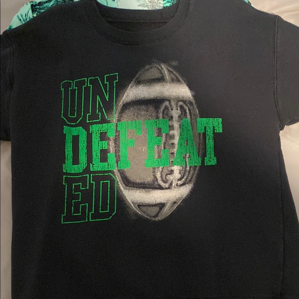 Hanes Black and Green Sweater with Sporty Graphic